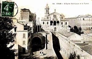 Oran - Eglise Saint-Louis et Tunnel Passage Boutin - 1908